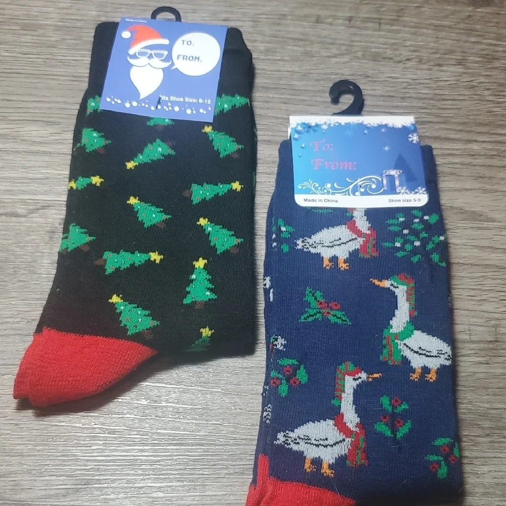 🎁Holiday Cheer Socks Set - Black and Blue